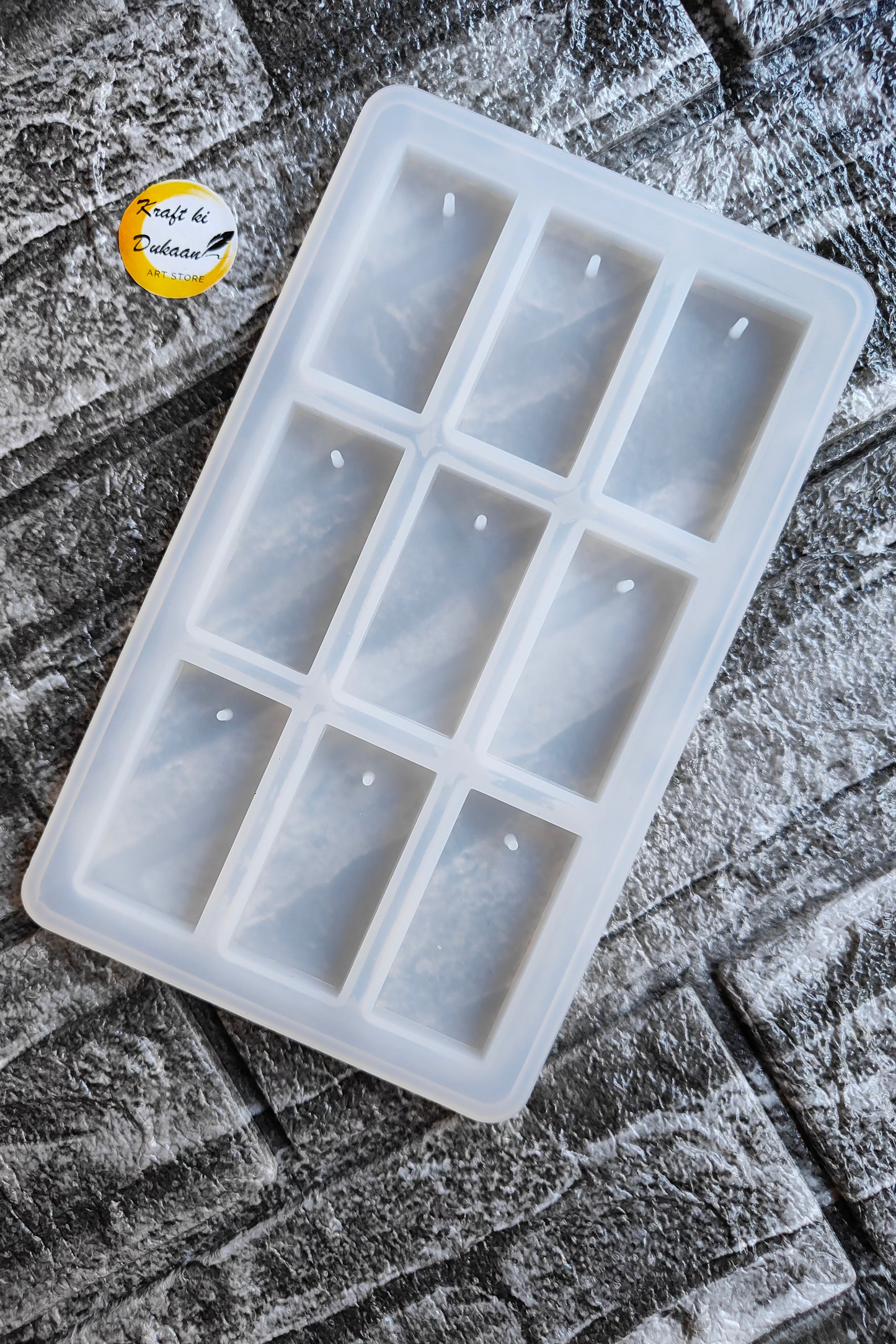 9 Cavity Rectangle Keychain Mould