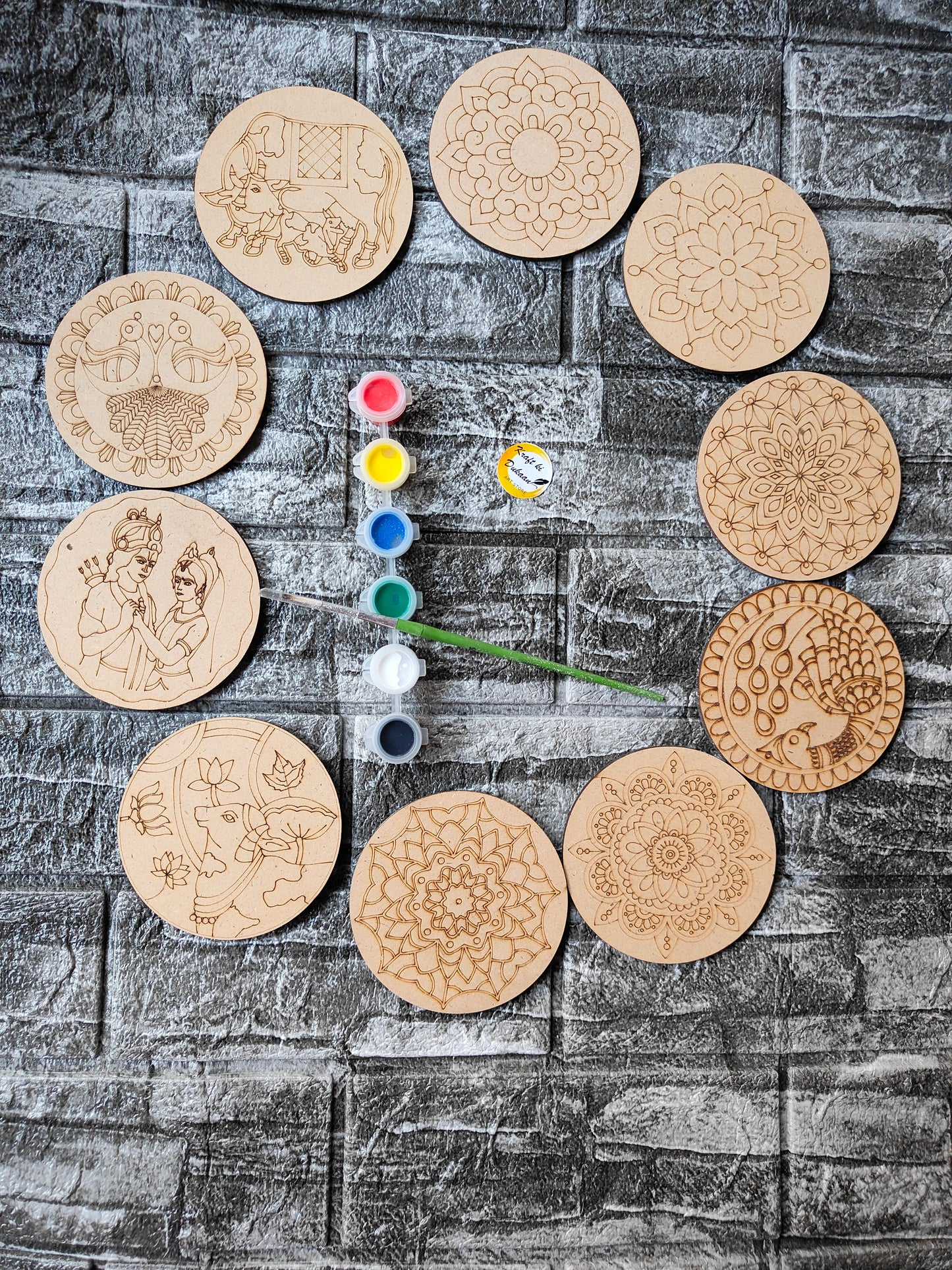 DIY MDF Mandala Painting Kit - A1