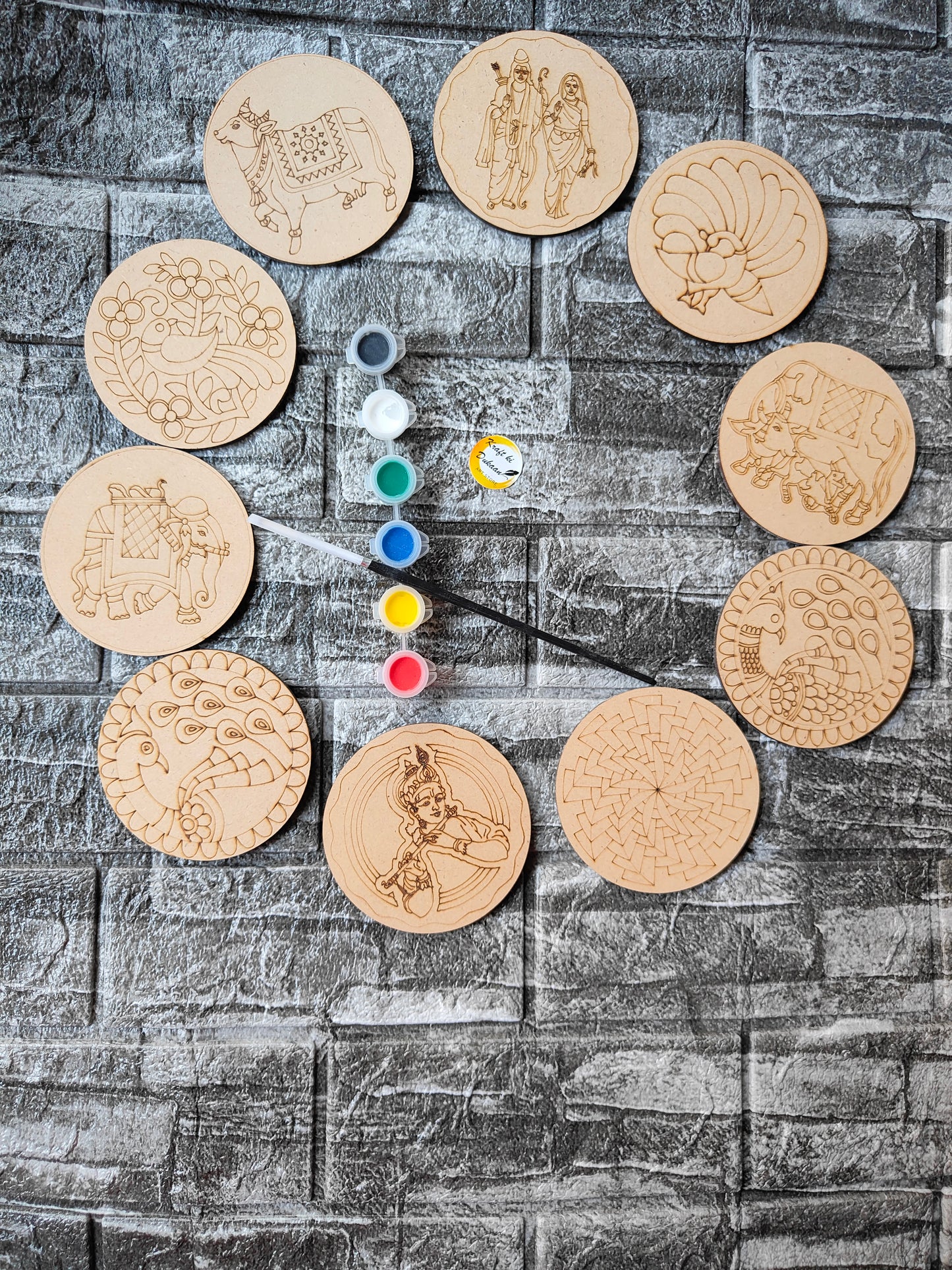 DIY MDF Mandala Painting Kit - A1