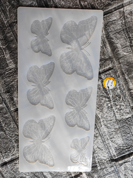 6 Cavity 3D Butterfly Mould