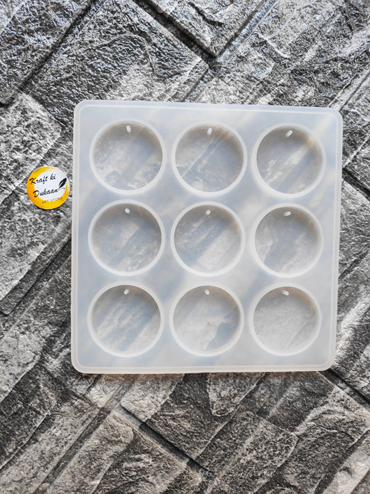 9 Cavity Round Keychain Mould