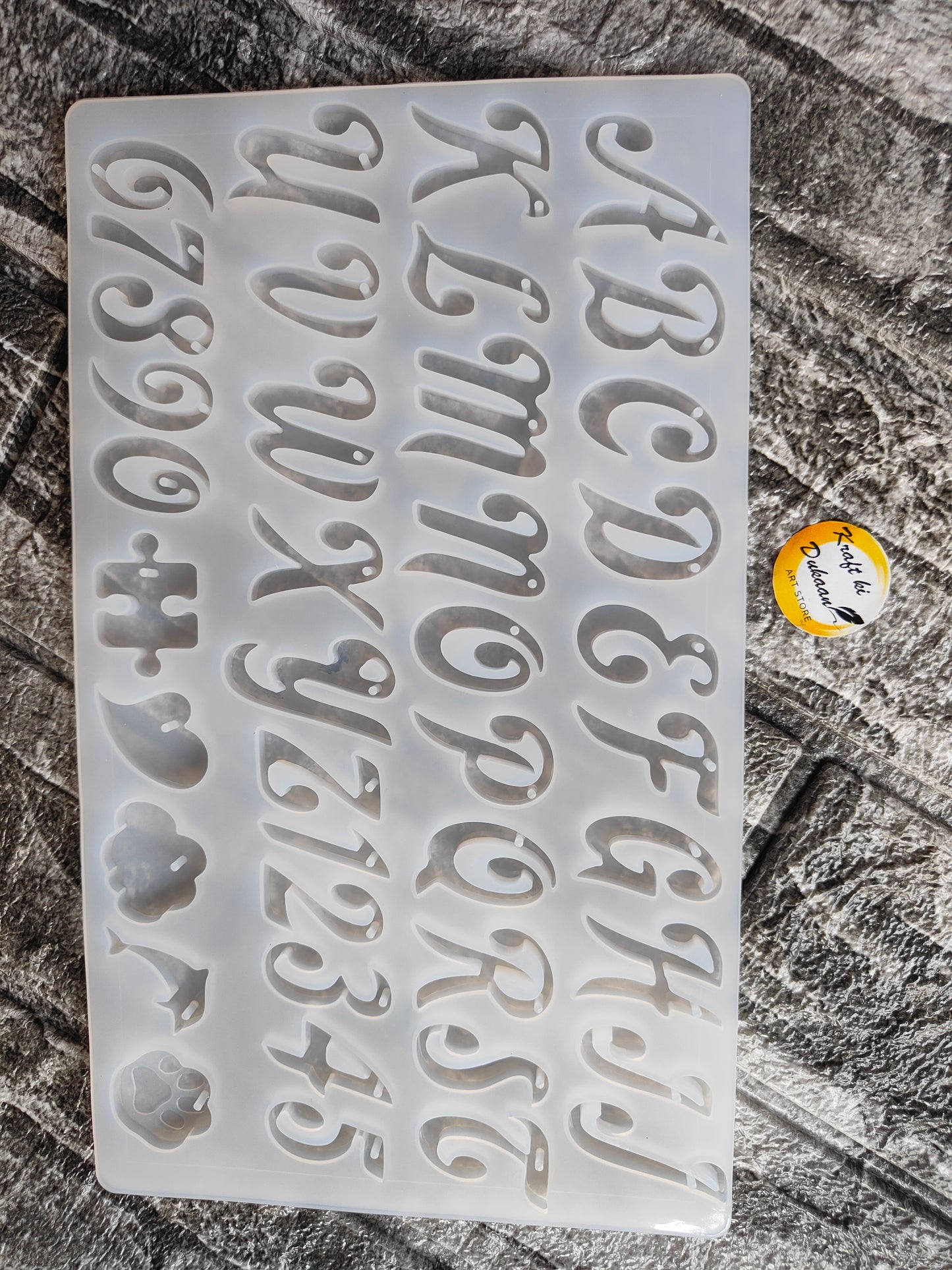Cursive Alphabet Mould Small