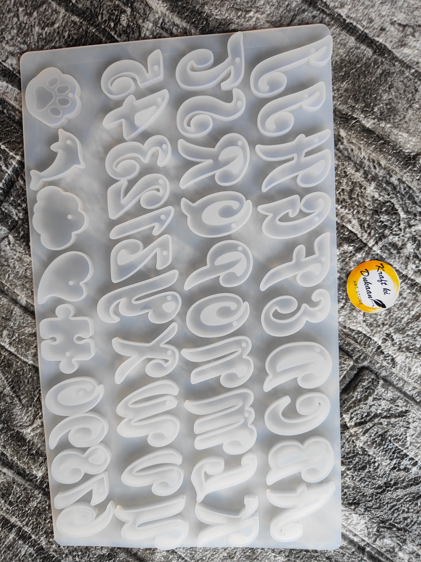 Cursive Alphabet Mould Small
