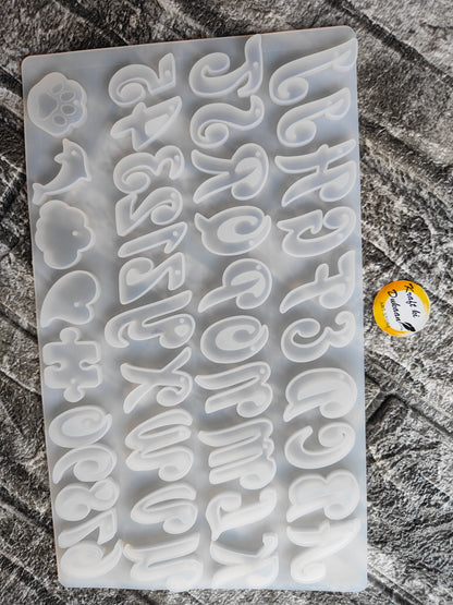Cursive Alphabet Mould Small